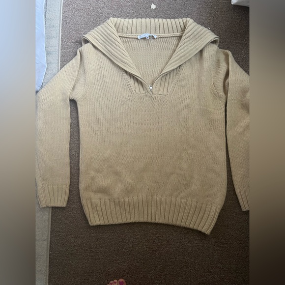 South Moon Under Sweaters - Host pick! 🎉 Cream tan collared quarter zip south moon under sweater